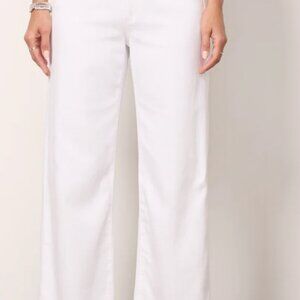 Paige Anessa High Rise Ankle Wide Leg White Size 23